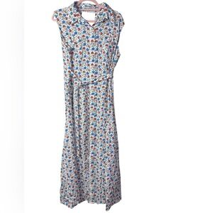 Desert Diva by Sherry Holt XL Sleeveless Button Front Maxi Dress Floral